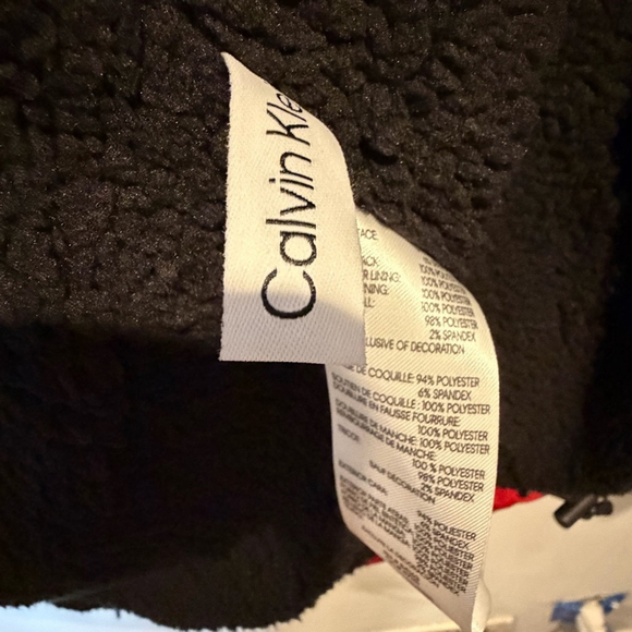 Calvin Klein Red sherpa Lined Jacket Mens L NWOT - Picture 4 of 10